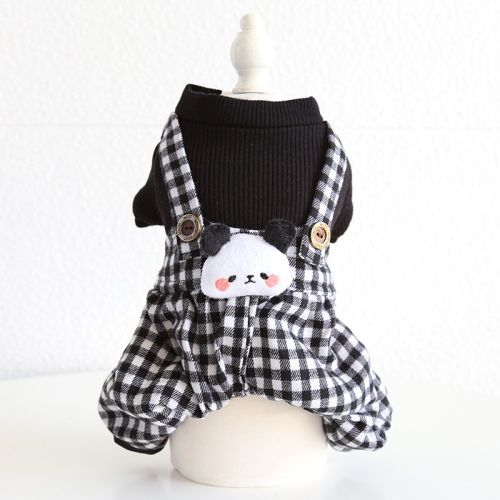 Lesser Panda Star Grid Pet Dog Clothes