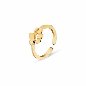 European And American Fashion Hollowed-out Dog's Paw Fashion Women's Ring Accessories (Color: gold)