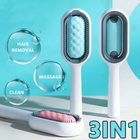 Cat Hair Brush With Water, Sticky Brush For Cats, 4 In-1 Cat Grooming Brush Creative Update Cat Dog Grooming Comb With Water Tank Double-Sided Hair Re (Color: Blue, tYPE: Only Brush)