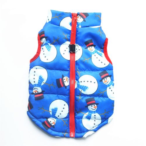 New Dog Clothes Winter Thickened Dog Cotton-padded Jacket Waistcoat Vest Down Silk Cotton Traction Buckle