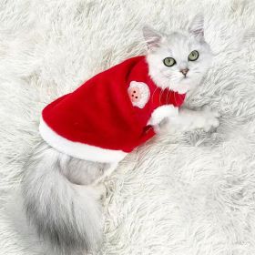 Vest Fluffy Jacket Pet Dog Clothes (Option: Bright Red-L)